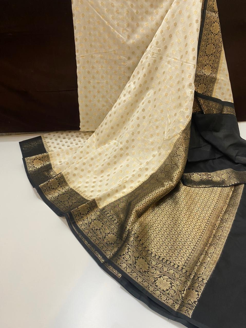 Banarasi Semi Georgette Soft Silk Saree - Image 3