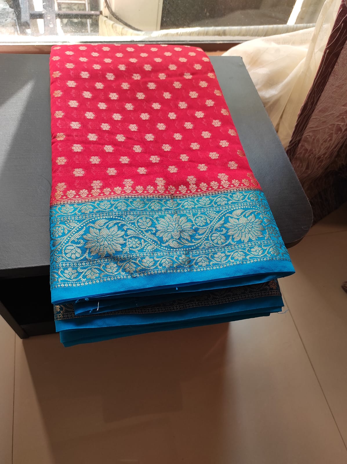 Banarasi Semi Georgette Soft Silk Saree - Image 3