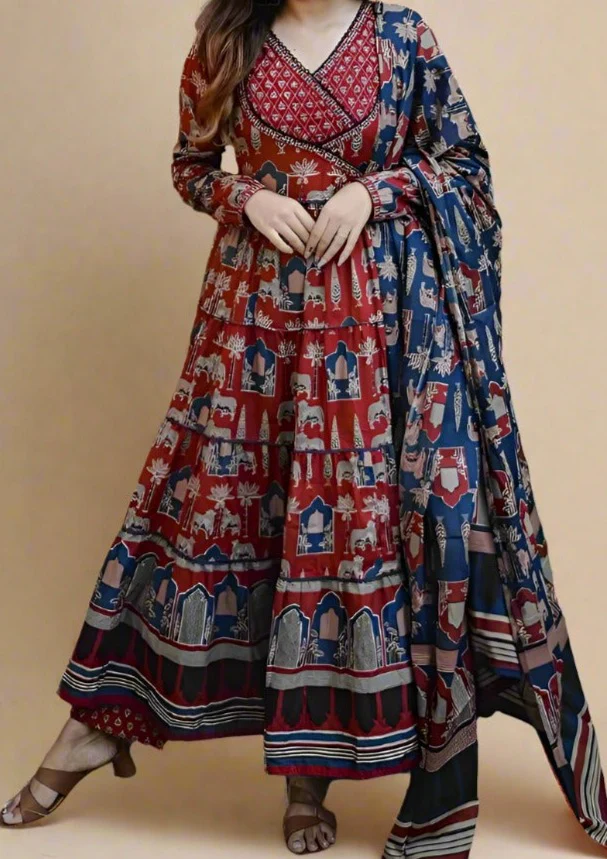 Night With Stars Cotton Kurti Set - Image 4