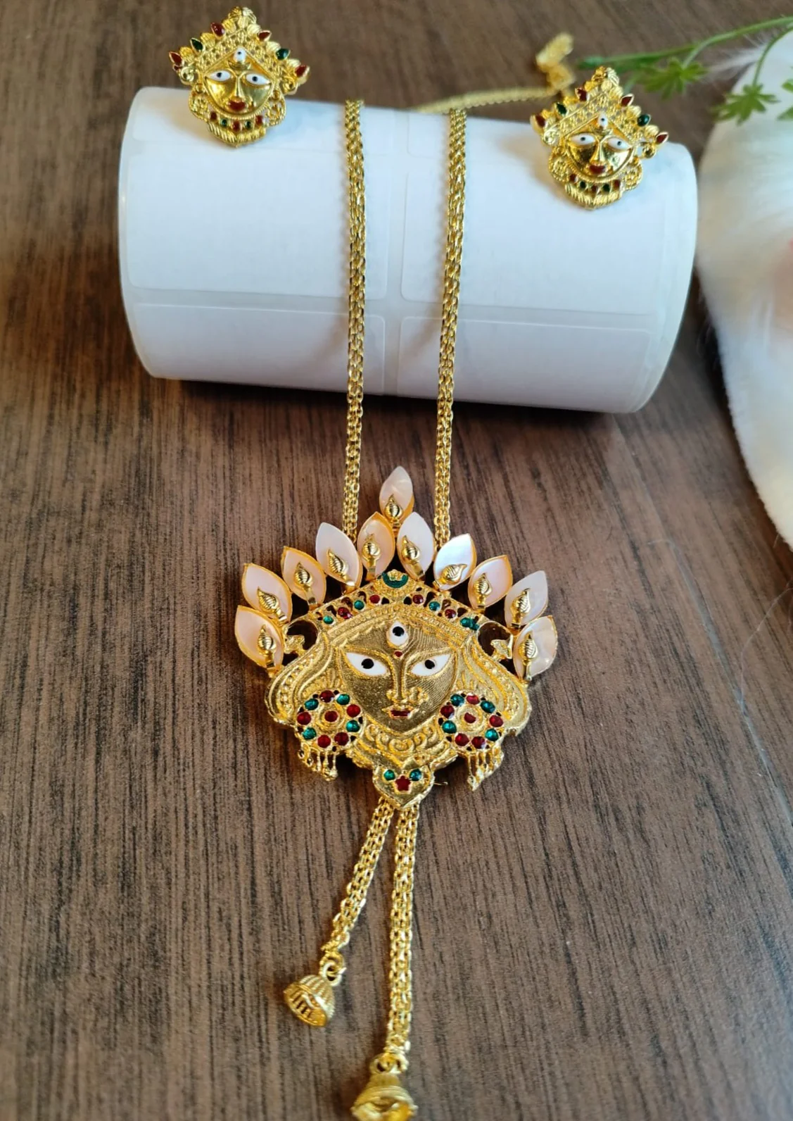 Gold Plated Tie Chain Set - Image 4
