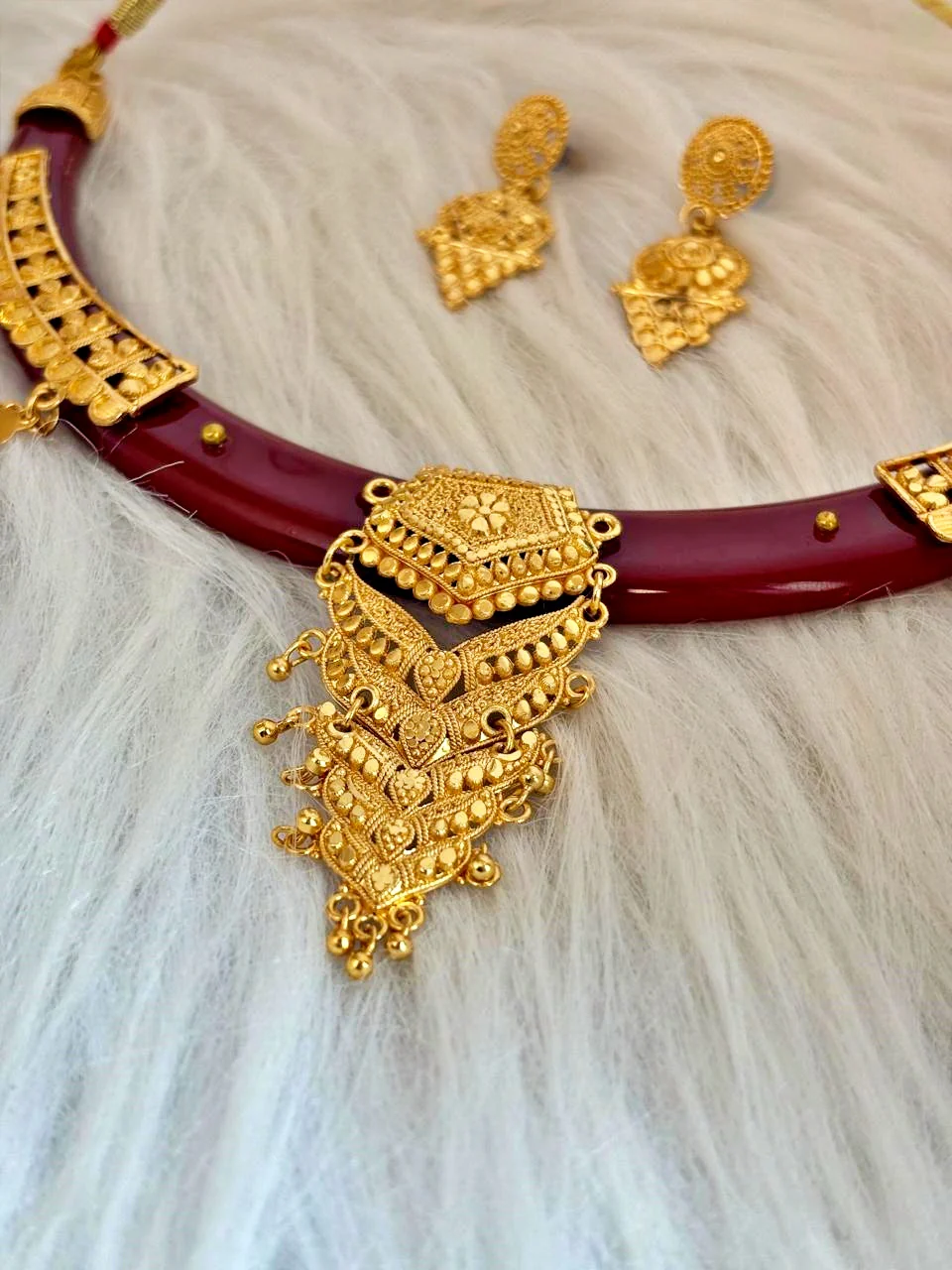 Abhusan Gold Plated Necklace Set - Image 3
