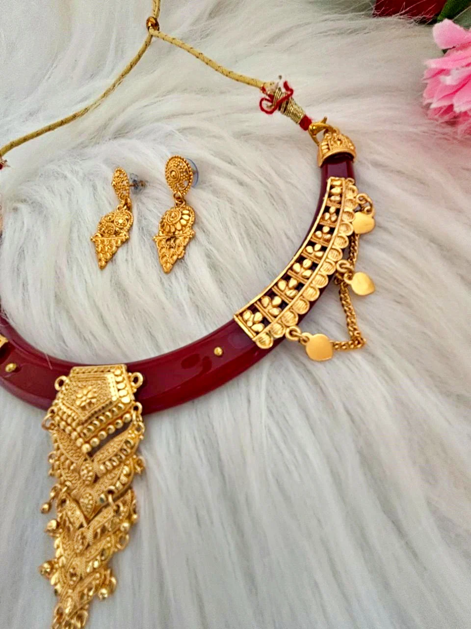 Abhusan Gold Plated Necklace Set - Image 5