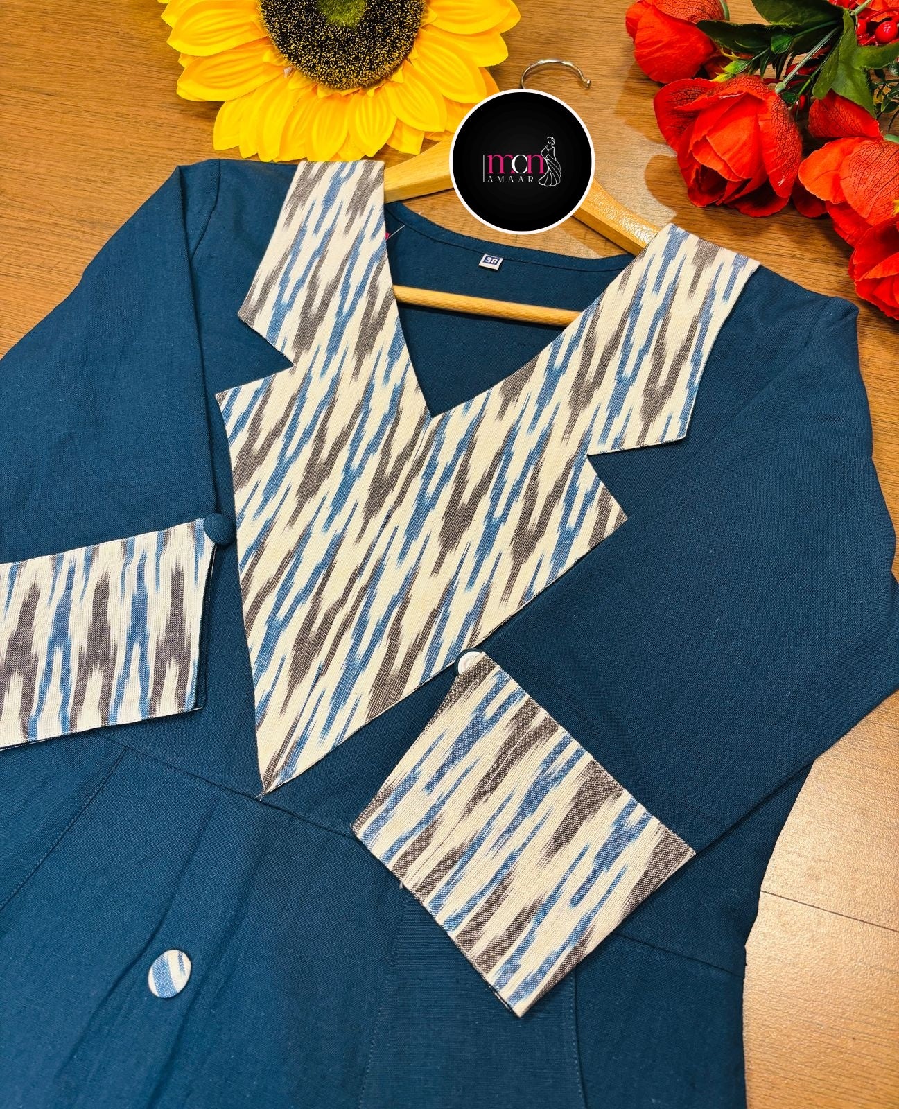 Summer Soul-Pure Ikkat Handloom Dress - Image 7