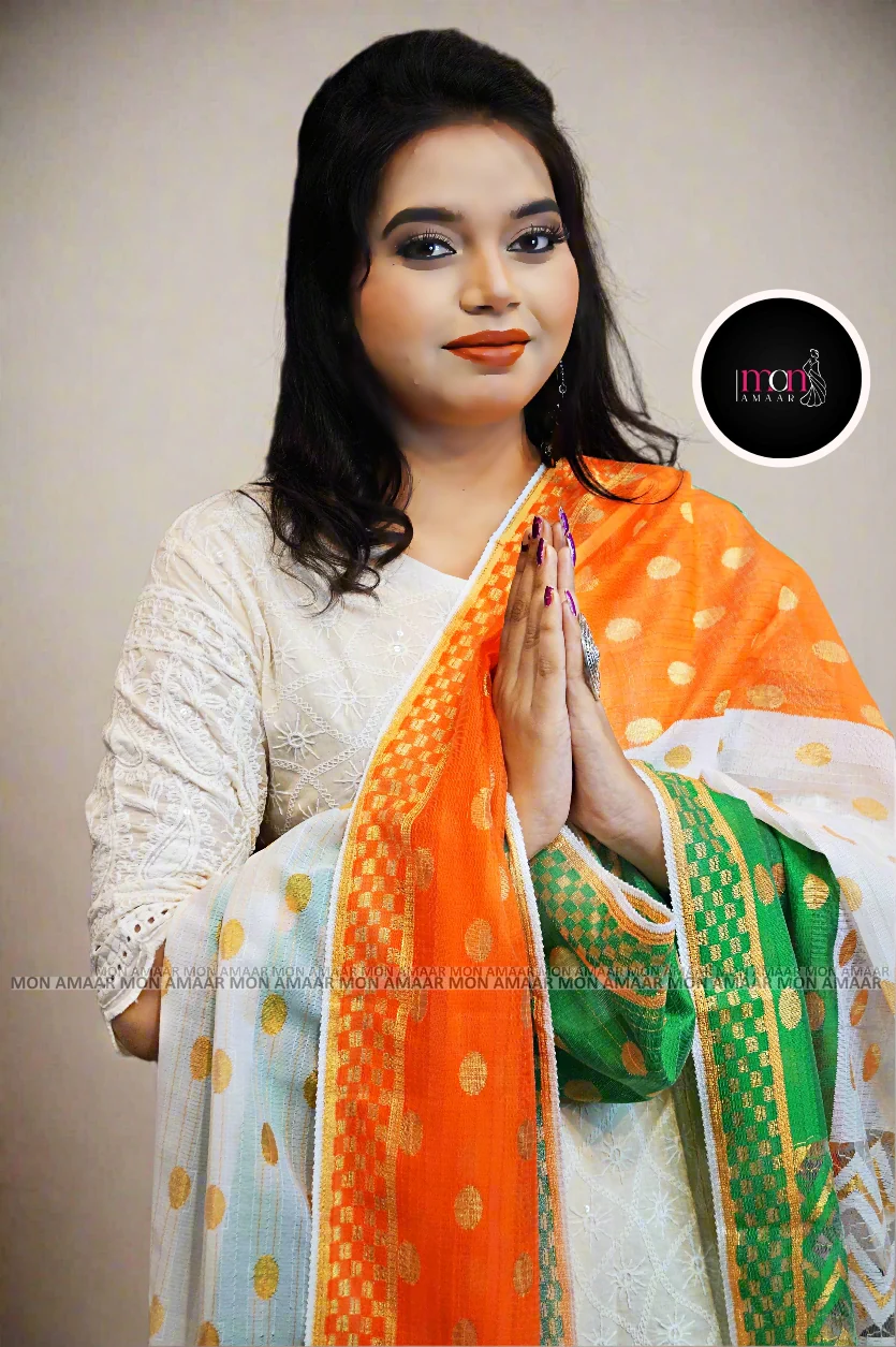 Our Pride- Tiranga Dupatta(Only Dupatta) - Image 4