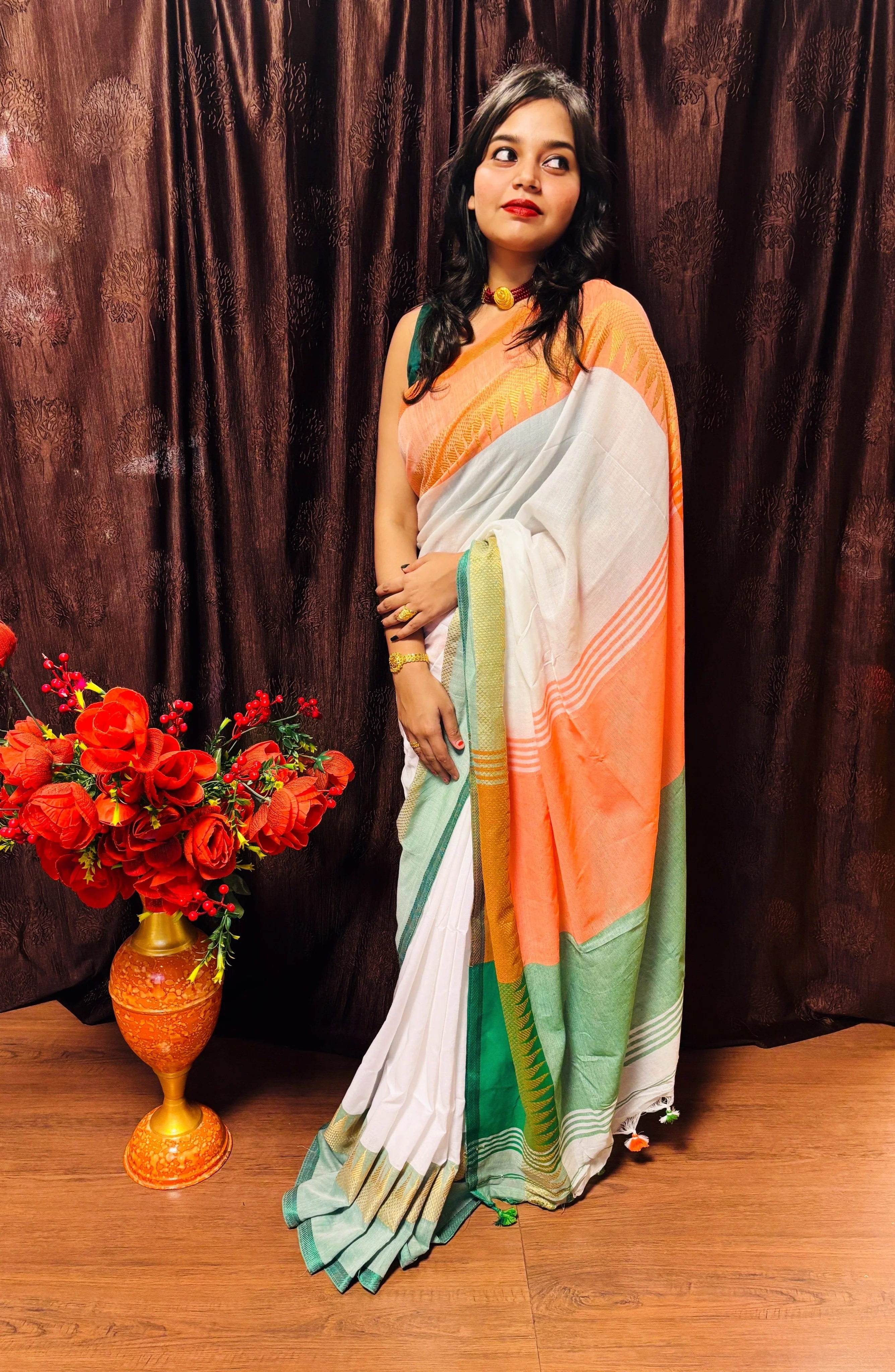 True Indian - Republic Day Special Tricolor Saree - Image 6